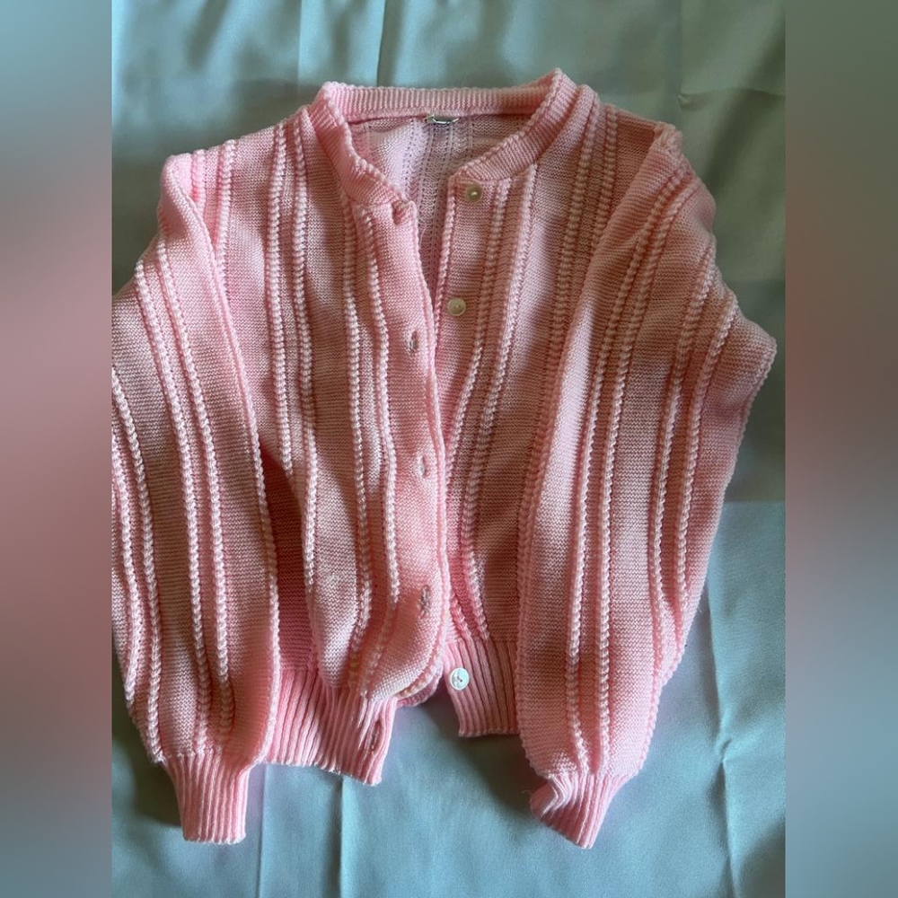 Pink cardigan
